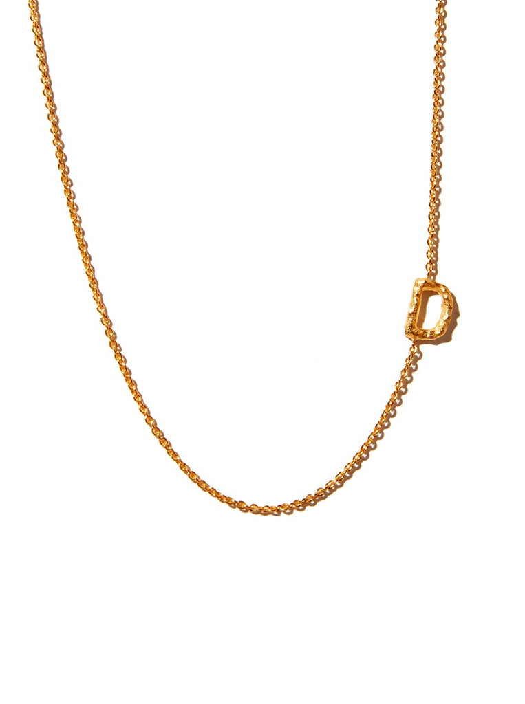 Sideways Alphabet Necklace - Large