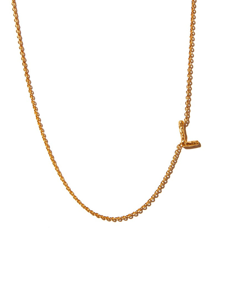 Sideways Alphabet Necklace - Large