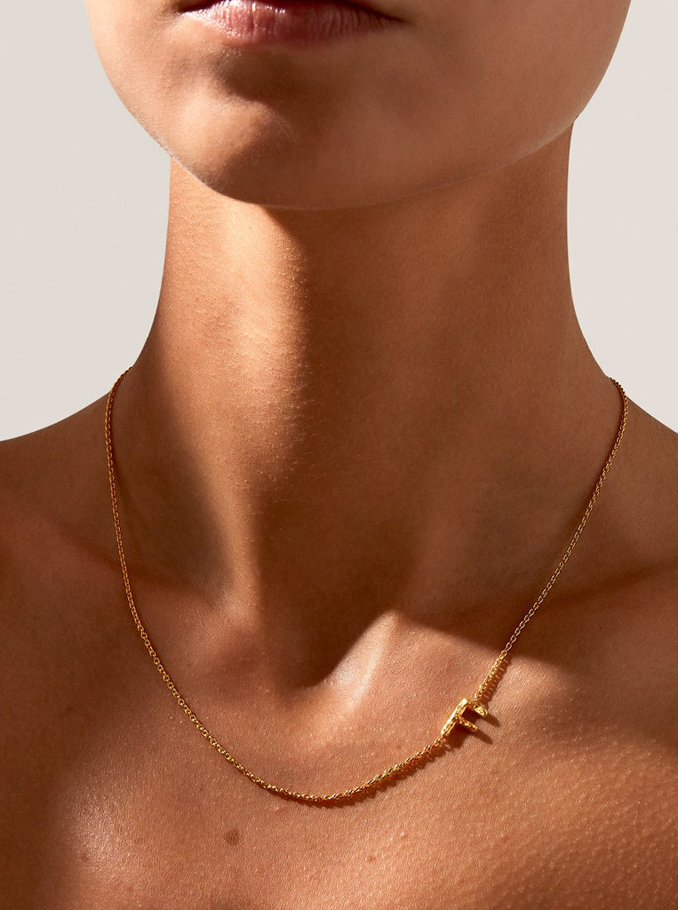 Sideways Alphabet Necklace - Large