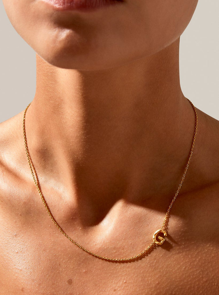 Sideways Alphabet Necklace - Large