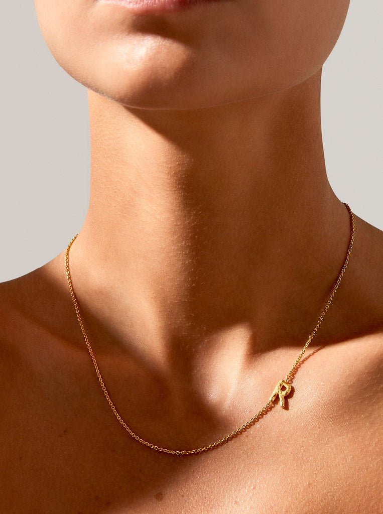 Sideways Alphabet Necklace - Large
