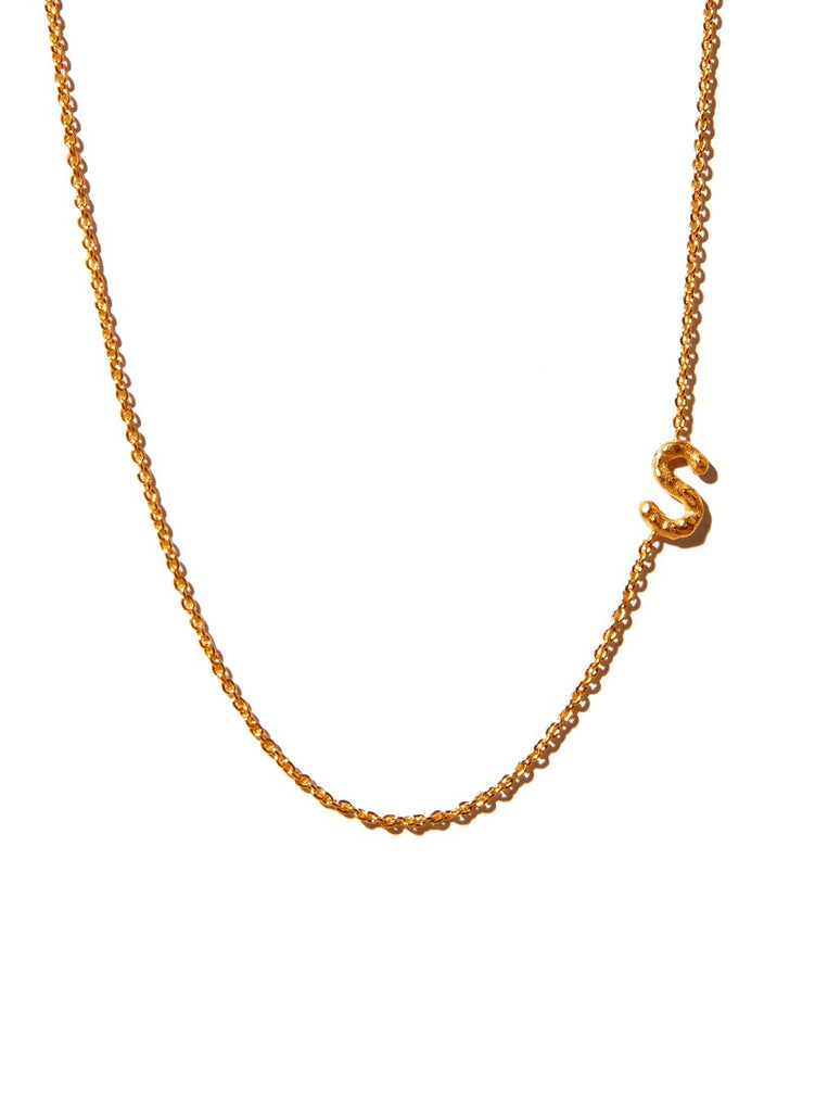 Sideways Alphabet Necklace - Large