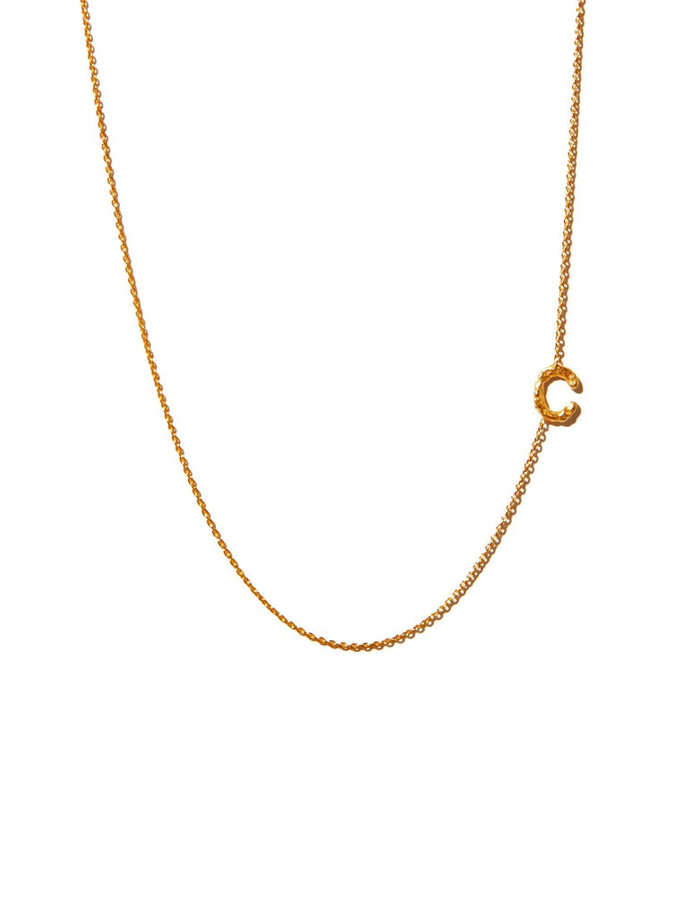Sideways Alphabet Necklace - Medium