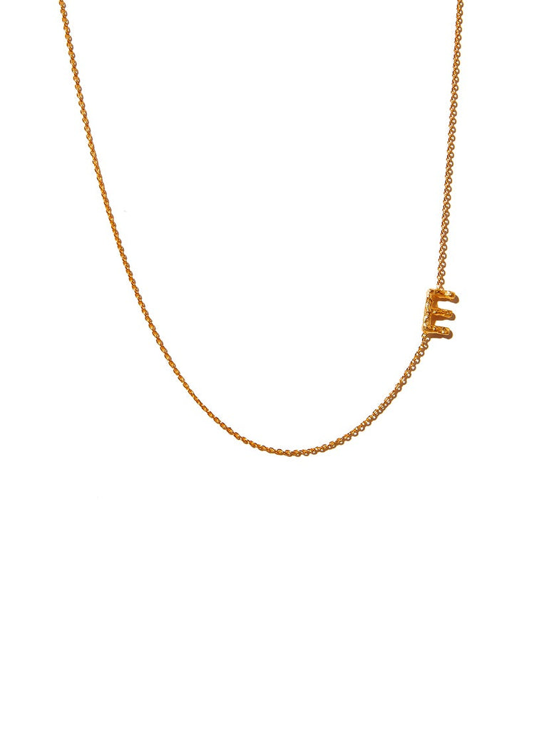 Sideways Alphabet Necklace - Medium
