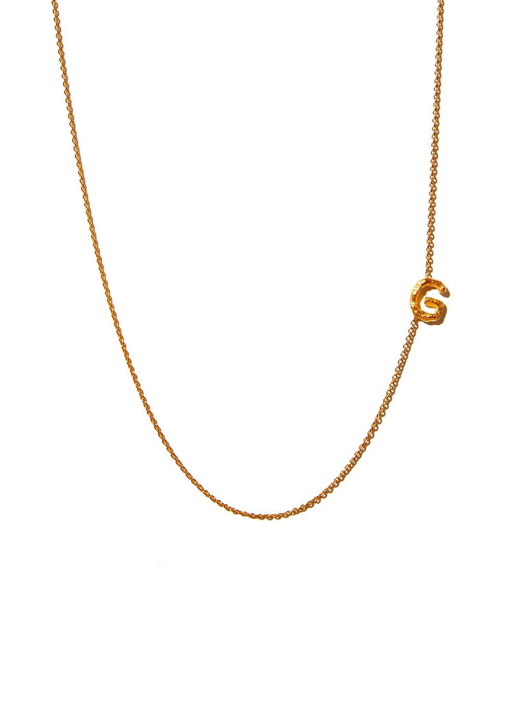 Sideways Alphabet Necklace - Medium