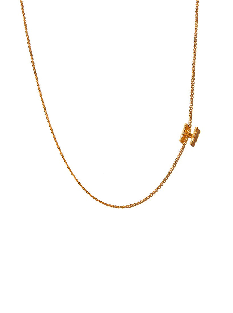 Sideways Alphabet Necklace - Medium