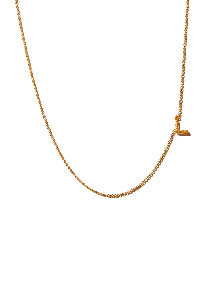 Sideways Alphabet Necklace - Medium