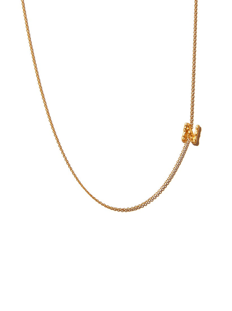 Sideways Alphabet Necklace - Medium