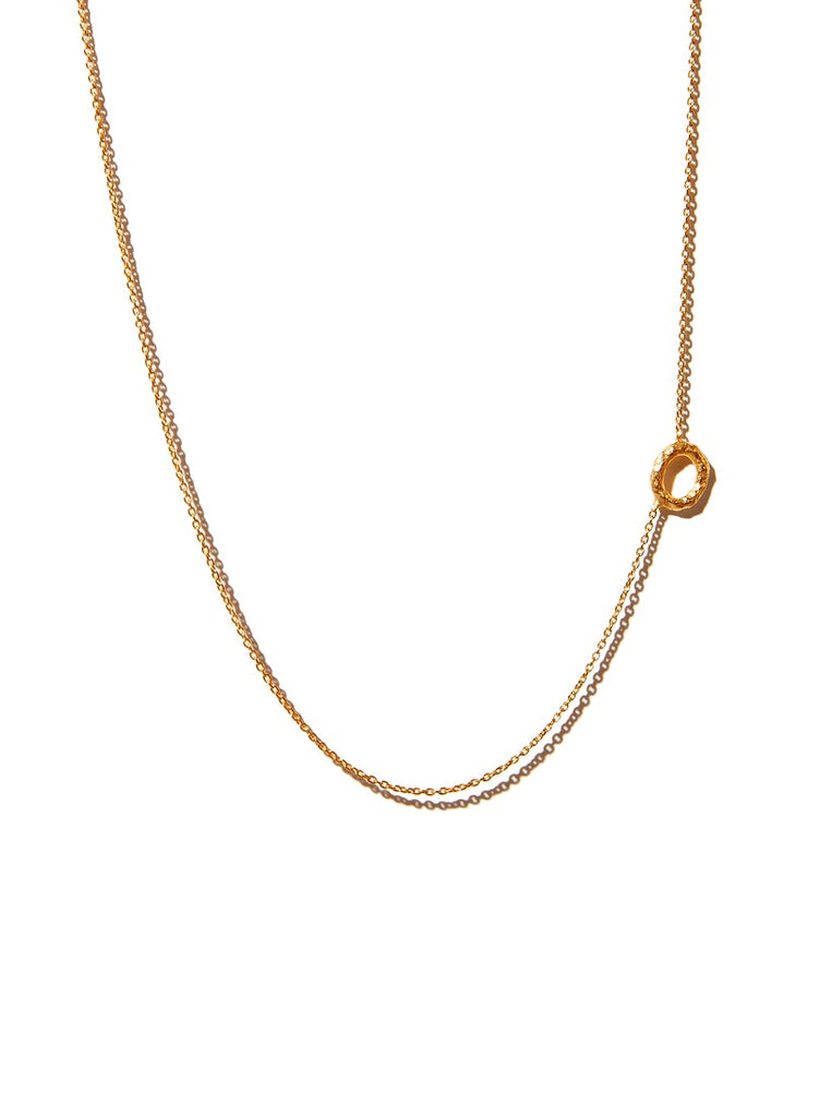Sideways Alphabet Necklace - Medium