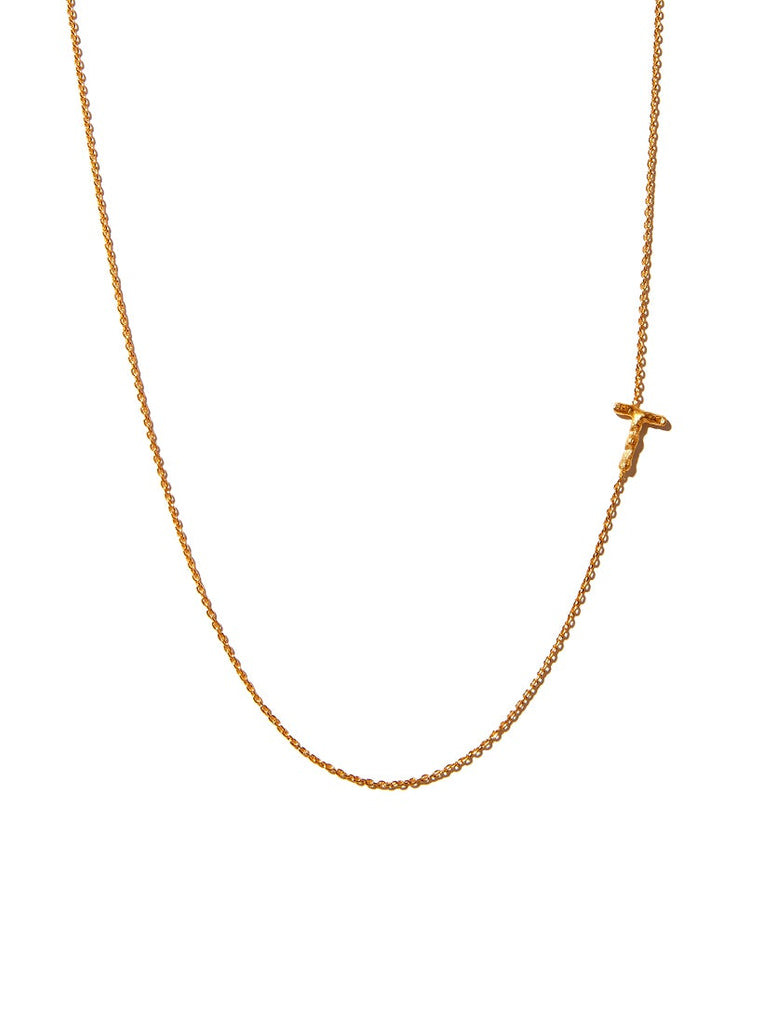 Sideways Alphabet Necklace - Medium