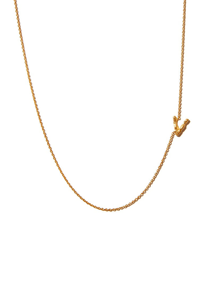 Sideways Alphabet Necklace - Medium