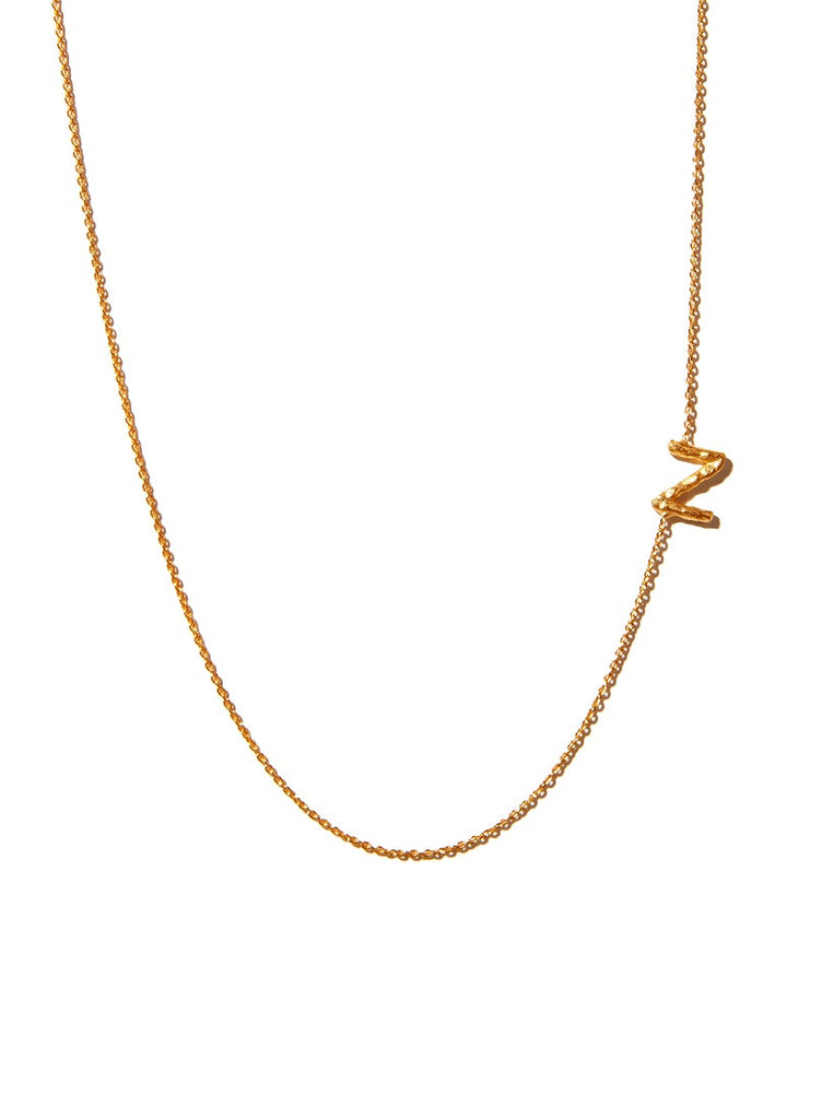 Sideways Alphabet Necklace - Medium