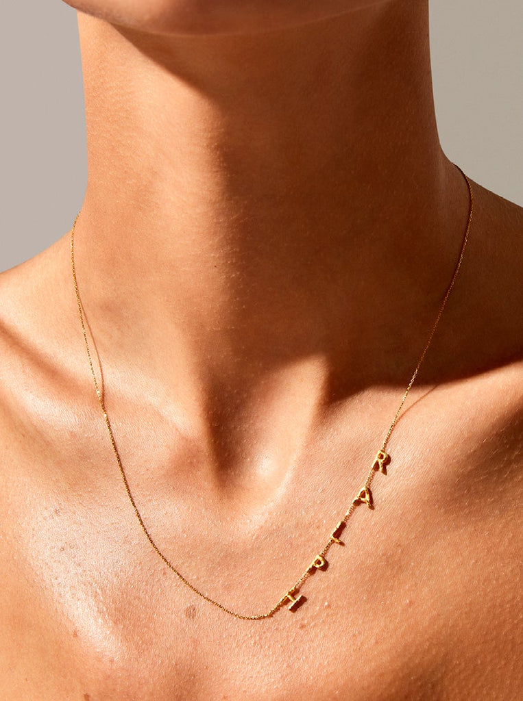 Sideways Name Necklace - Small